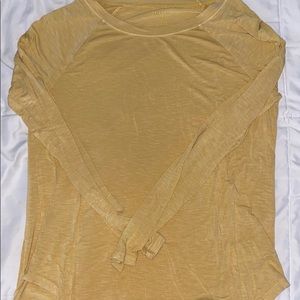 small american eagle yellow long sleeve